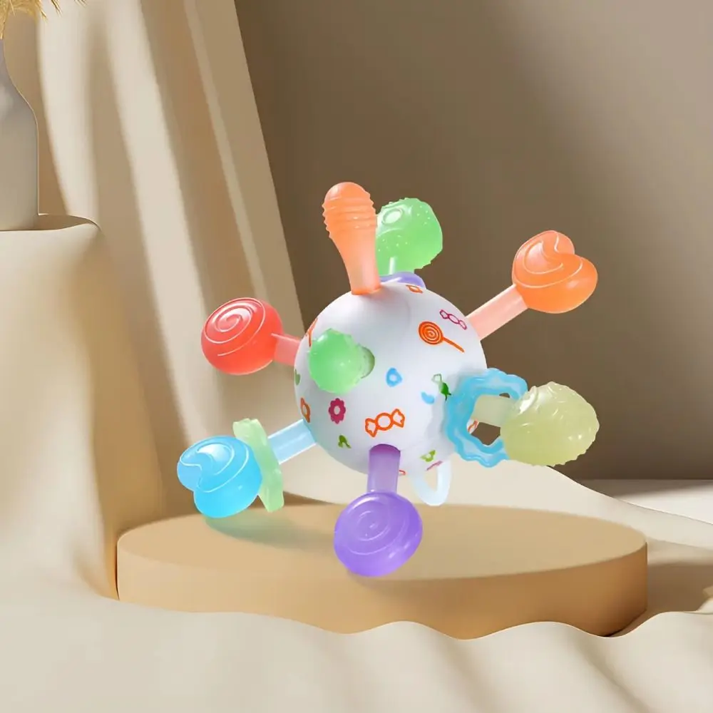 Hochets pour bébé de qualité alimentaire, jouets colorés sans BPA, multi-sensoriels, faciles à nettoyer, jouets à mâcher sensoriels durables