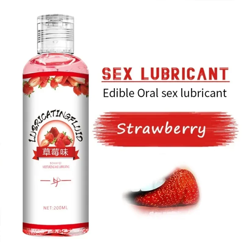 Lubricante Anal con sabor a fruta para sexo, Gel Lubricante vaginal, aceite a base de agua, 200ml