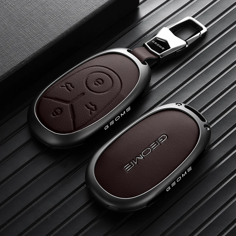 Zinc Alloy Car Key Fob Cover Protective Shell For Geely Xingyuan EX2 Smart Remote Key Anti‑Scratch Auto Interior Accessories