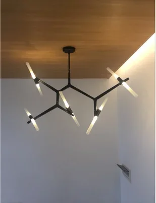 Modern Herringbone Tree Branch Ceiling Chandeliers Led Nordic Lights Living Dining Room Home Decor Hanging Light Luster Fixtures