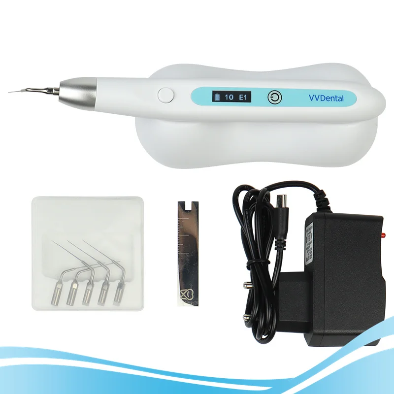 Raiz Dental Alta Rotação LED Pen, Canal Irrigação Cleaner com Luz de Tratamento, Portátil Portátil Vibração de Baixa Velocidade, Odontologia