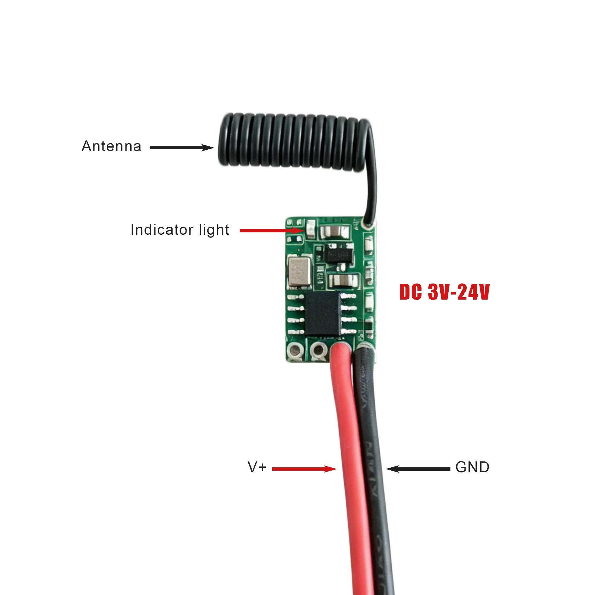 433.92MHz Wireless RF Transmitter Board DC 3V‑24V Power‑on Trigger Function For Remote Control Automation