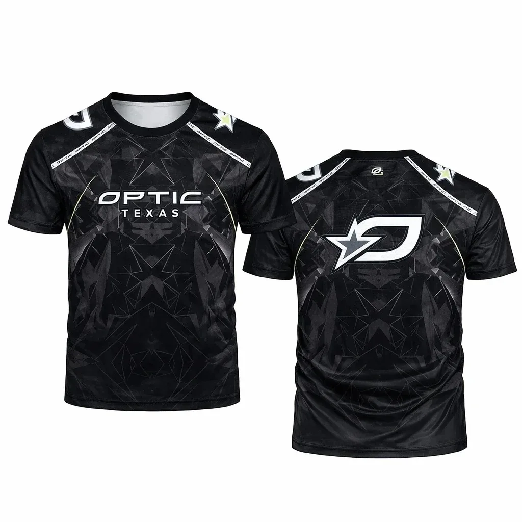 Optic Texas Esports Jersey 3d Print Polyester Sports T-shirt Men Women Short Sleeve Gaming Team Tee Round Neck Casual Top Summer