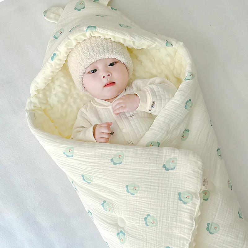 

Baby Delivery Room Swaddle Blanket Infant Autumn Wrap Blanket Newborn SpringThickened Sleeping Bag Newborn Swaddle Blanket