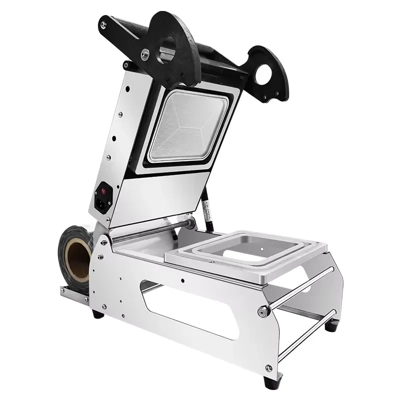 custom manual tray box bowl fast food meat fruit beverage film drum sealing machine