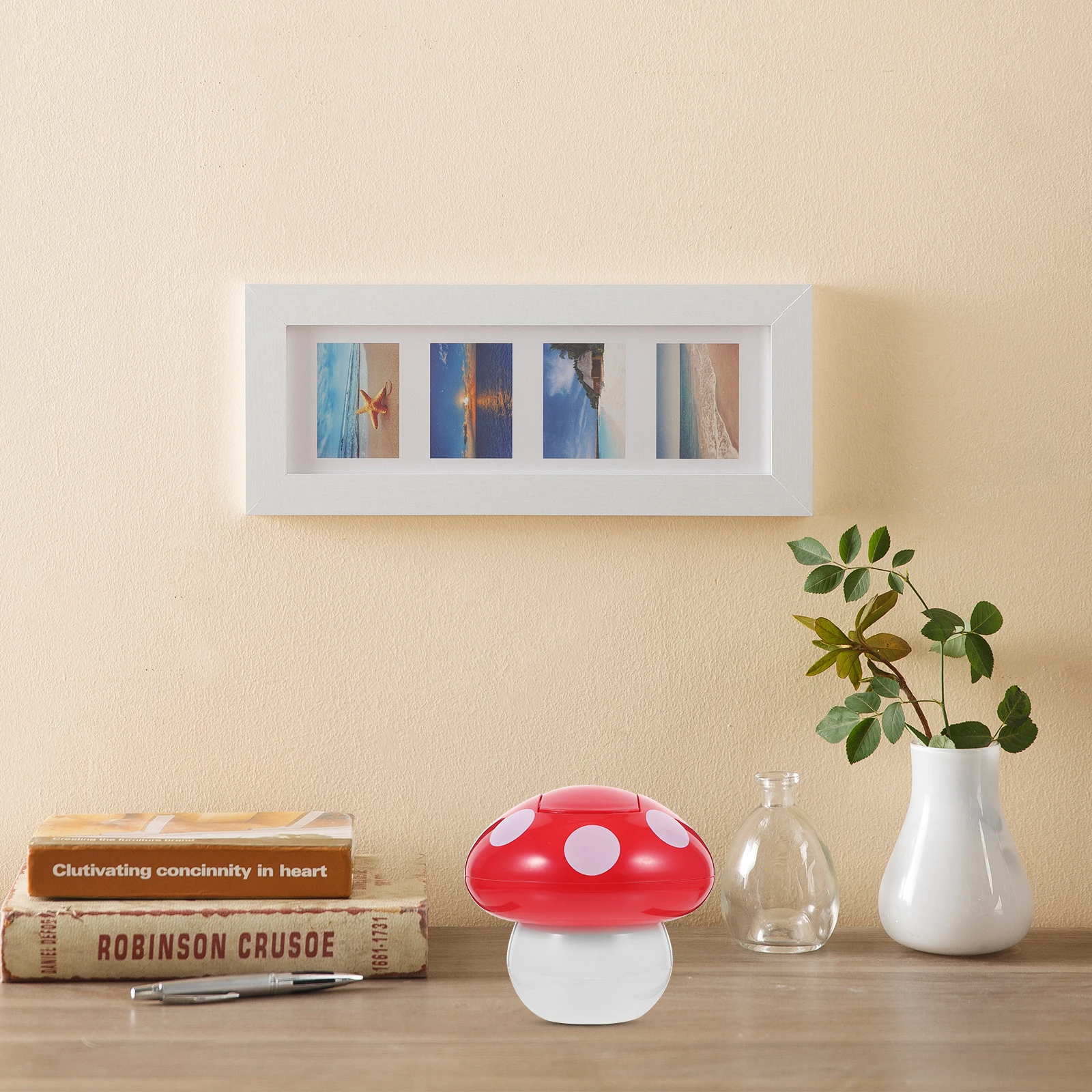 

1Pc Cute Tabletop Trash Can Kawaii Mini Waste Bin With Lid Ideal For Living Room And Desk