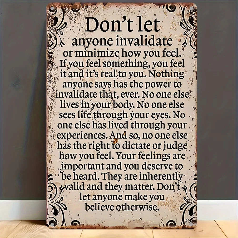 2D Flat, Vintage Metal Wall Art - 8X12