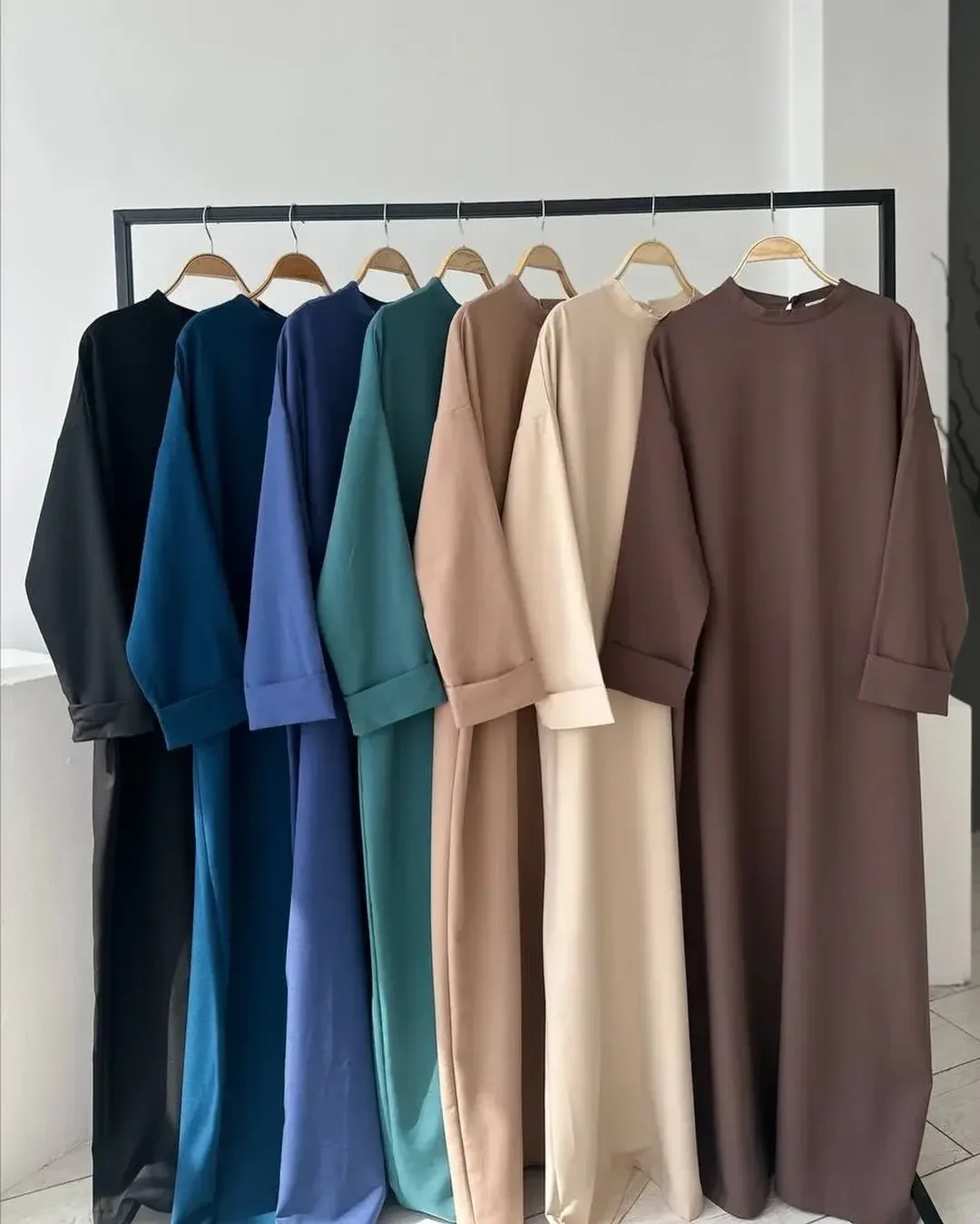 Eid มุสลิมชุดผู้หญิง Abaya ฤดูใบไม้ร่วงดูไบ Abayas Jalabiya โมร็อกโกเจียมเนื้อเจียมตัวชุด Kaftan อิสลาม Vestidos Saudi อาหรับยาว Robe