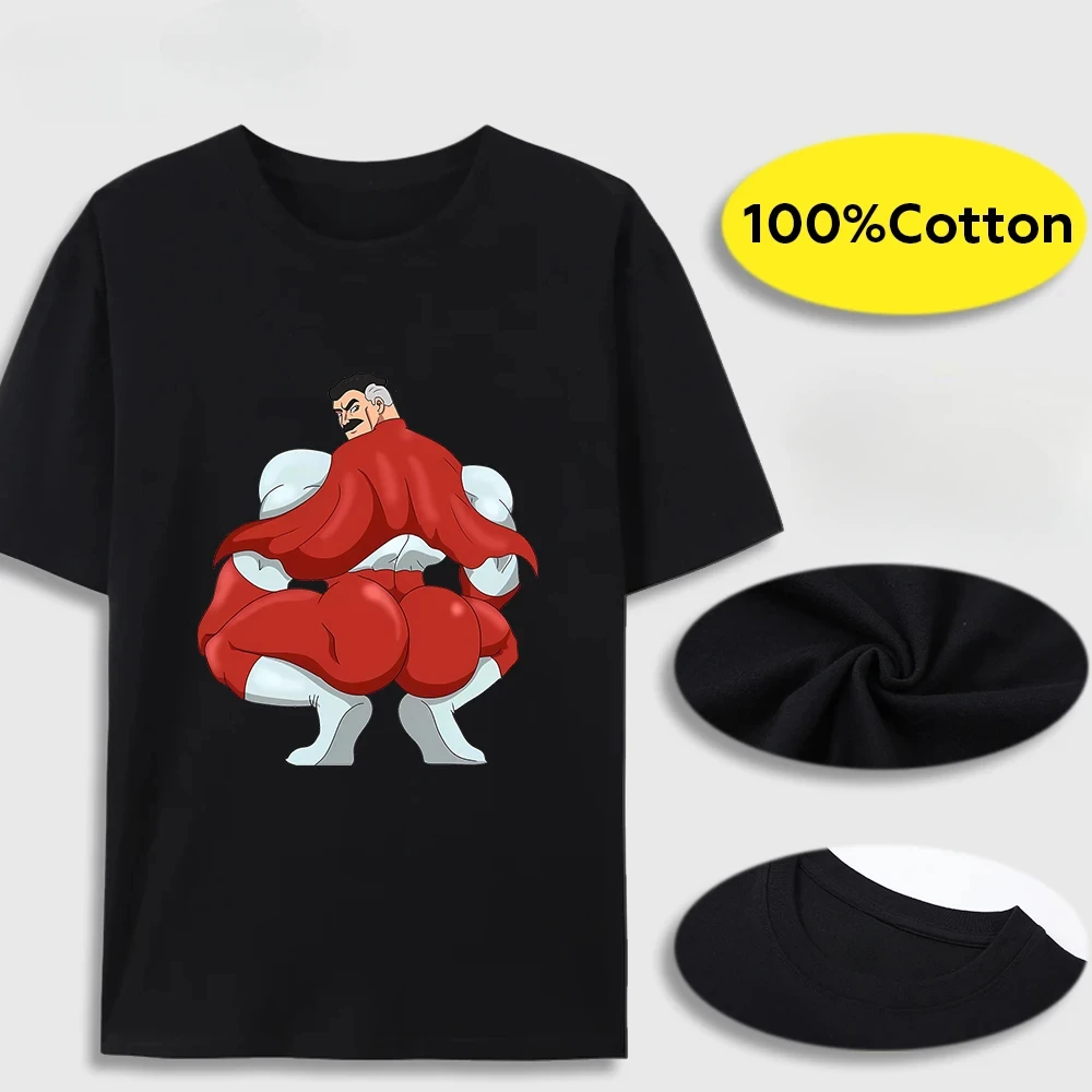 100% Cotton Invincible T Shirt Funny Skeleton T-shirt for Men,Women Summer Trendy Tees Short Sleeve Tops Clothing Anime Clothes