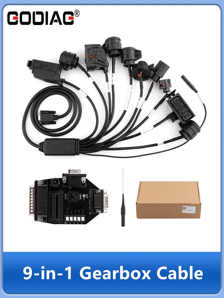 GODIAG Gearbox Kabel 9-in-1 voor V-A-G V30 DQ200 DL501 VL300 VL381 DQ500 DQ250 DQ380 DQ381 DQ400E DL382 Verbindt Gbox Multi Prog - afbeelding 2