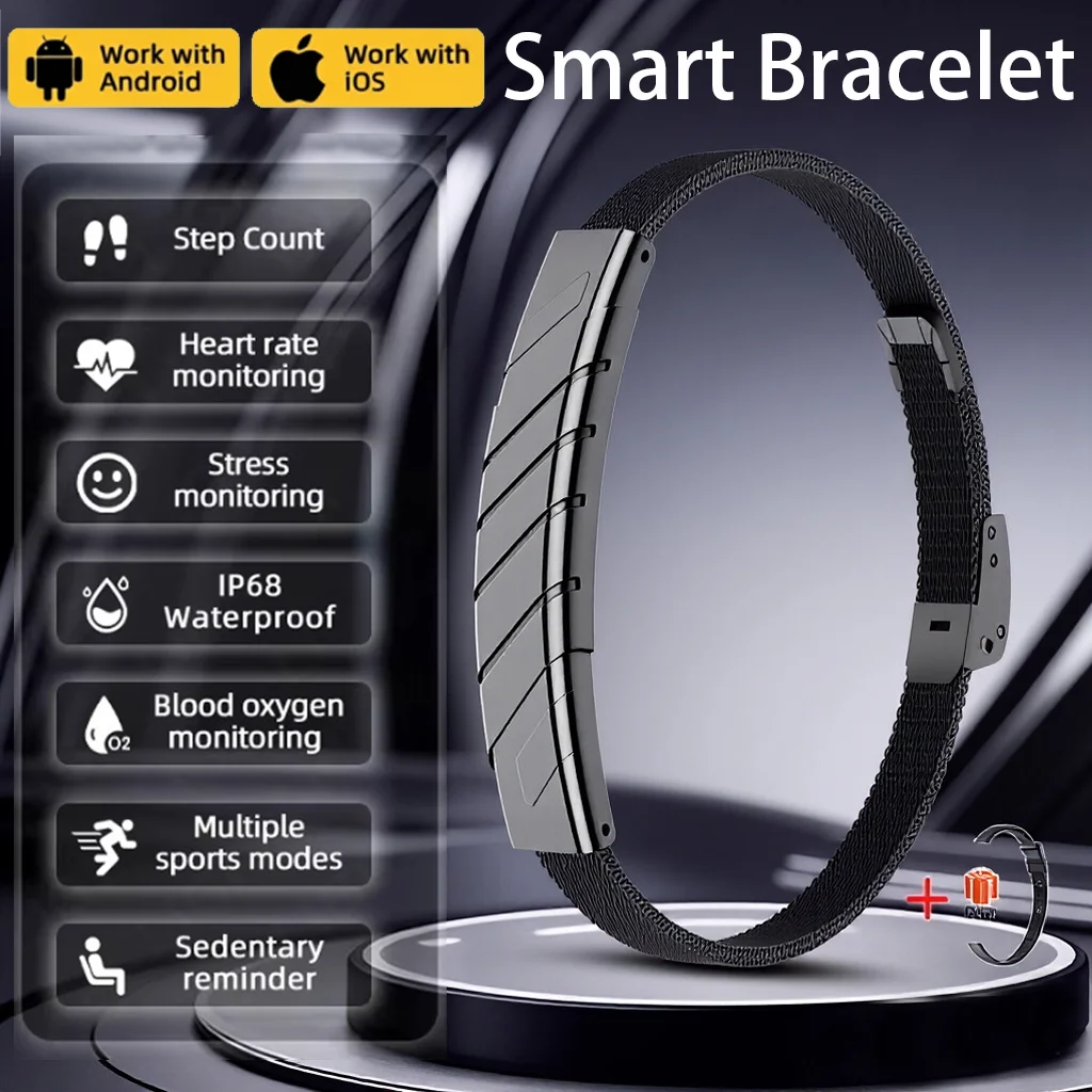

2026 No Screen Smart Watch Heart Rate Sleep Monitor Pedometer Waterproof Sport Fitness Tracker for Men Women Electronic Bracelet