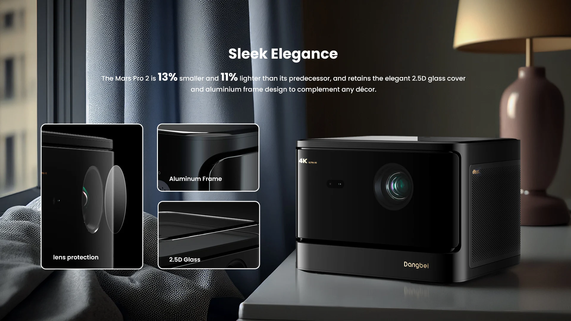 Everycom Dangbei Mars Pro المسرح المنزلي ليزر جهاز عرض ذكي MEMC تلفزيون ليزر GTV DLP جهاز عرض ليزر ثلاثي الأبعاد 4k Dangbei Mars Pro