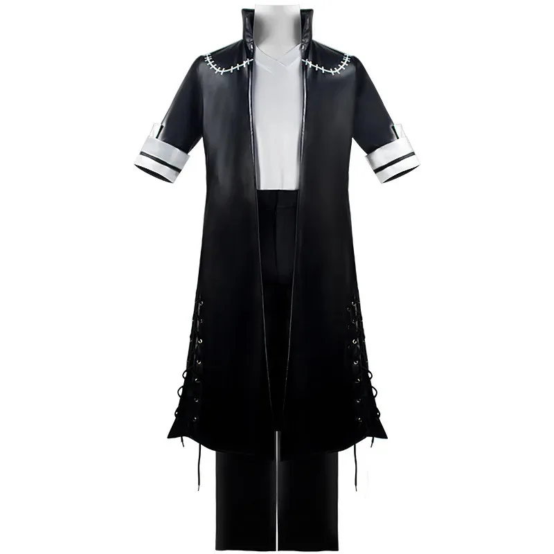 Disfraz de Anime My Hero Academia Dabi, abrigo negro, camisa, pantalones, conjunto completo, uniforme, traje de Carnaval, disfraz de Halloween para hombres adultos