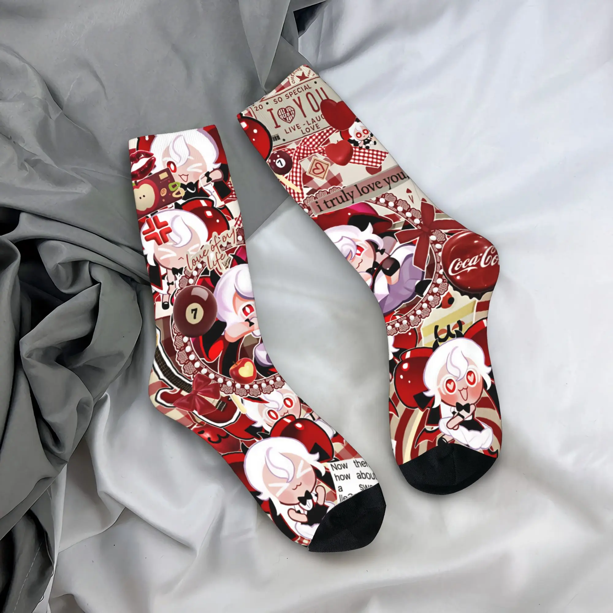 Shadow Milk Stockings Cookie Run Kingdom Trendy Socks Men's Warm Soft Socks Autumn Running Graphic Non Slip Socks Gift