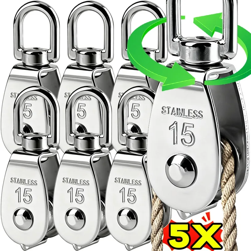 

Шкив из нержавеющей стали 304, вращающийся шкив, простая установка, высокая емкость, несущая нагрузка, коррозионностойкий подъемный промышленный блок шкива