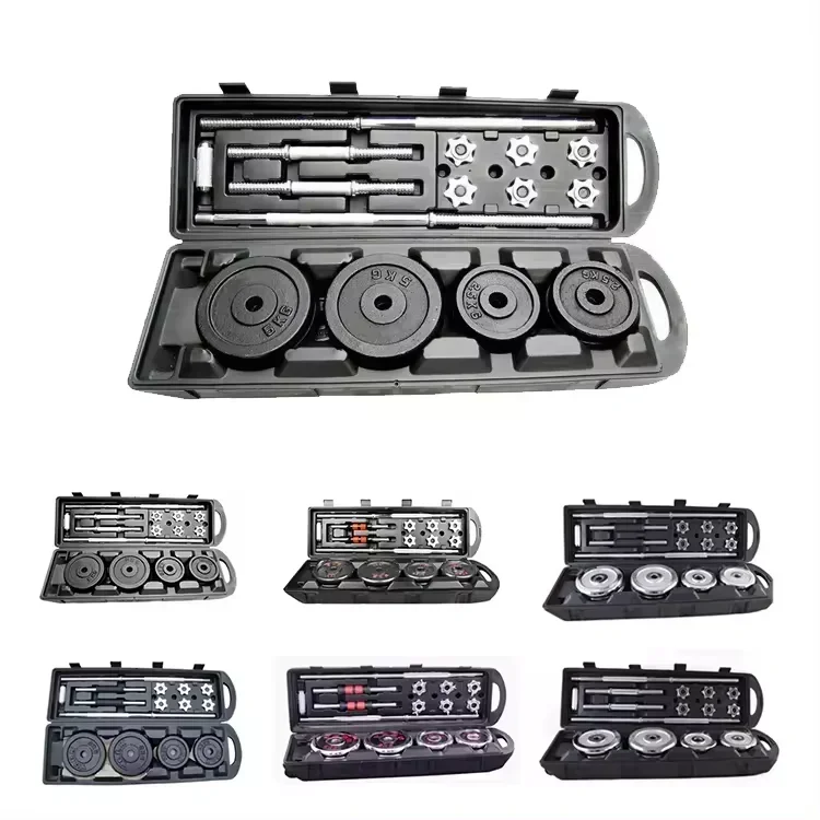 Quality 50kg L Set Barbell Dumbbell Set 50kg Adjustable Dumbbell Set For Sale factory price