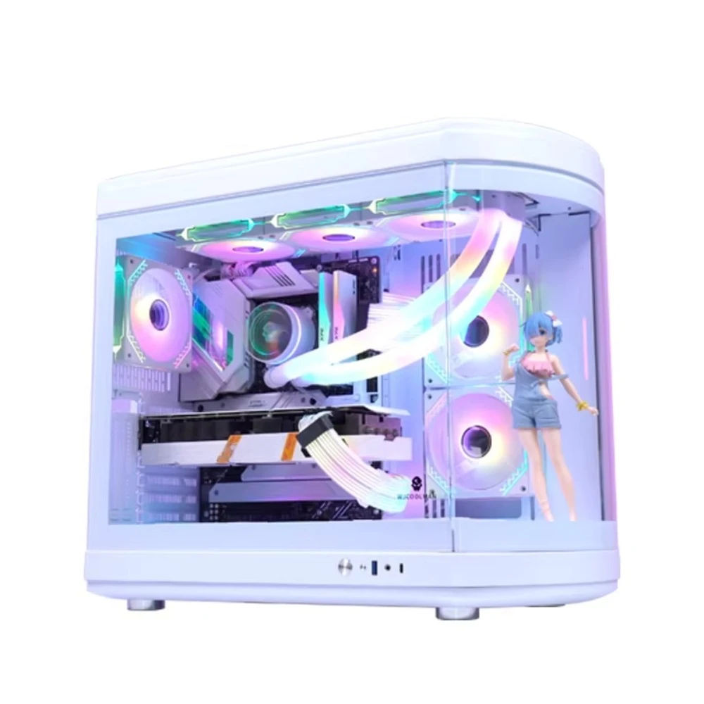 Cool Moon Hot Selling Game Computer Box High Quality Computer Cabinet Tempered Glass Computer Shell Desktop