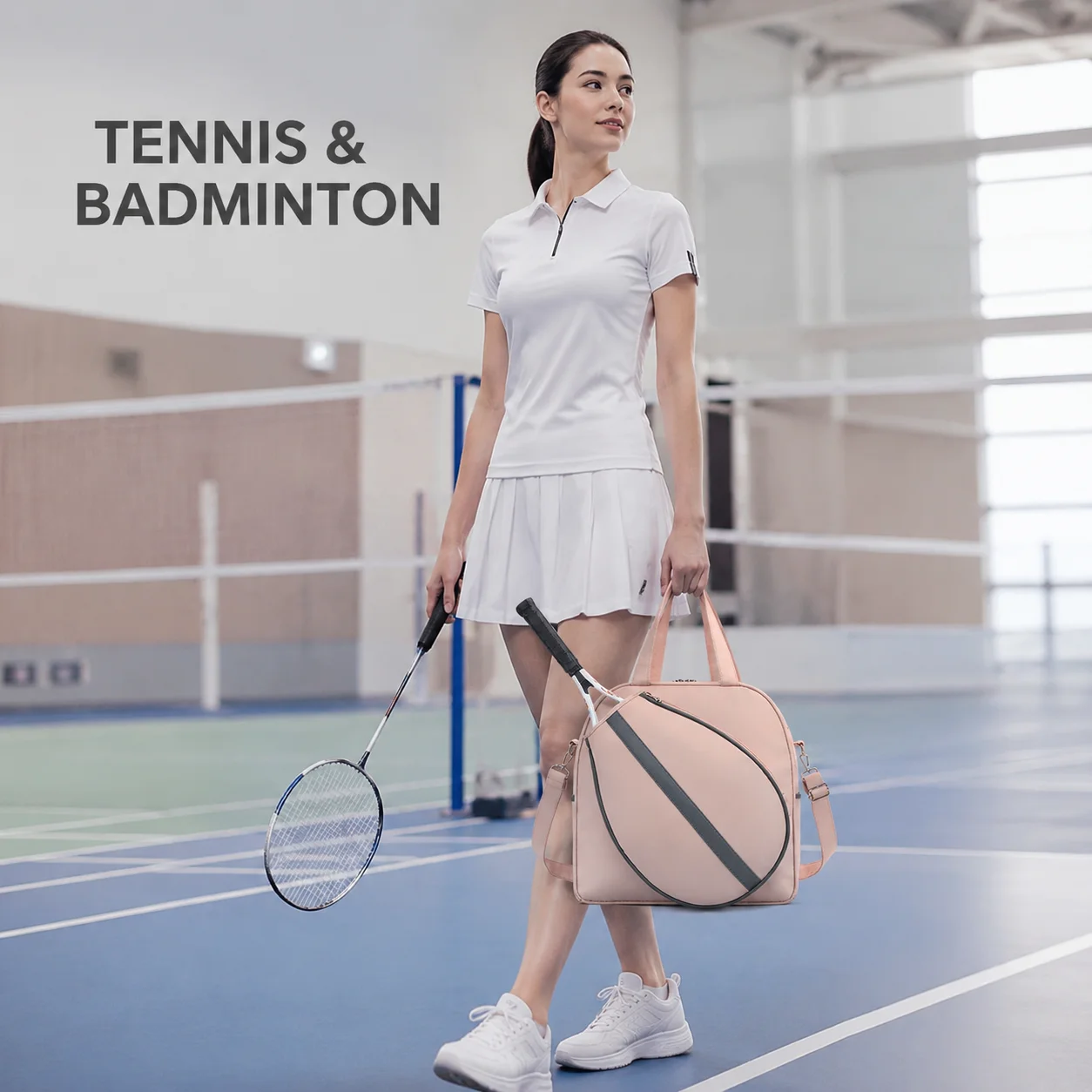 Tennis Bag Large Capacity Waterproof Racket Tote With Wet Dry Compartment For Badminton Pickleball Gym Workout Travel Shoulder