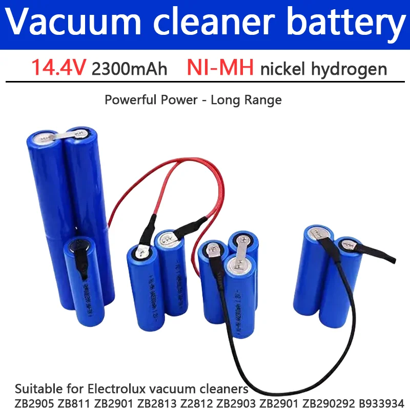 

100% original new NI-MH nickel hydrogen battery 14.4V 2300mAh, suitable for ZB2902 2903 2905 2811 ZB2934 vacuum cleaner battery