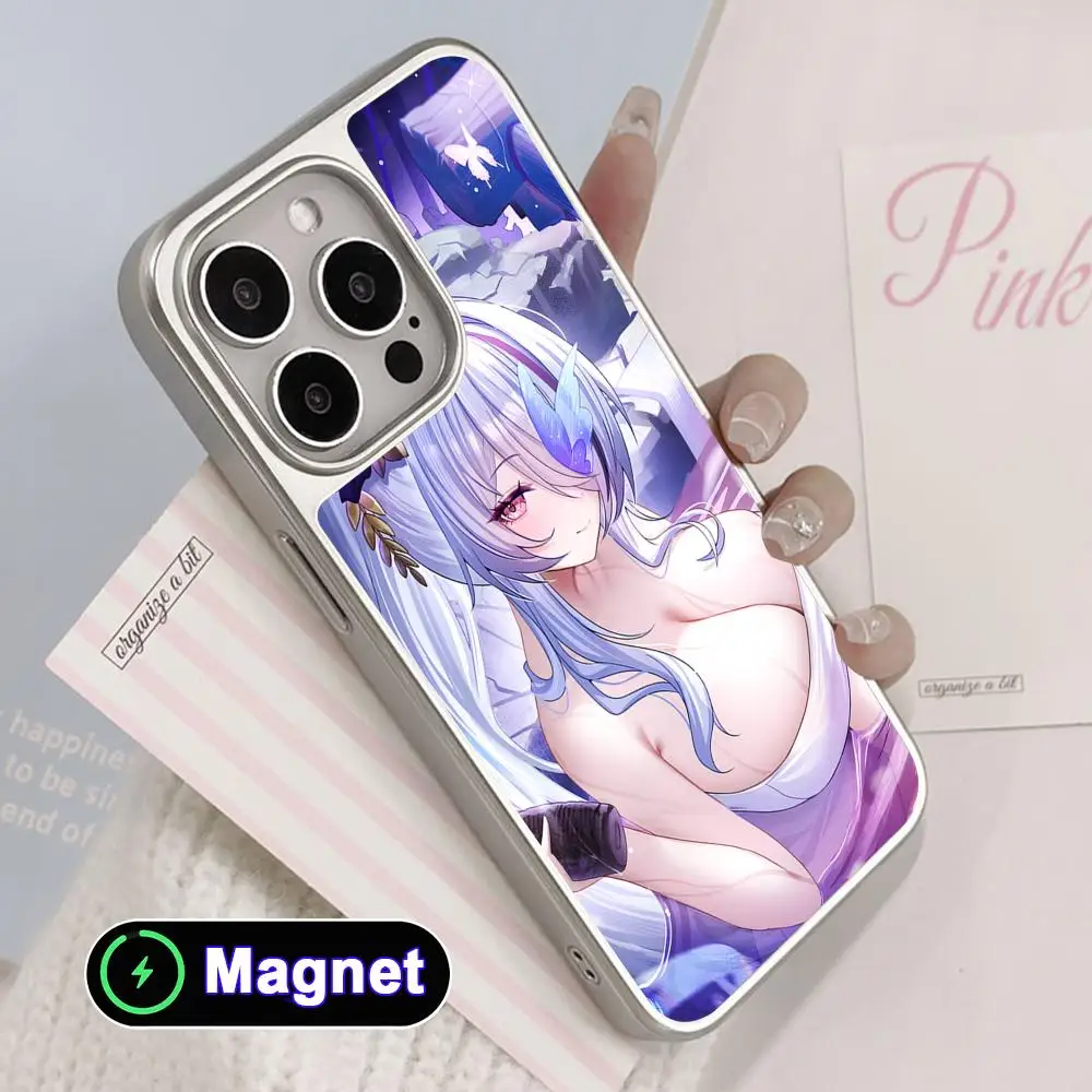 

Чехол для мобильного телефона Azur Lane Unzen с серебряным покрытием Magsafe для iPhone 17 16 15 14 13 12 11 Air Pro Max Plus, цветной чехол