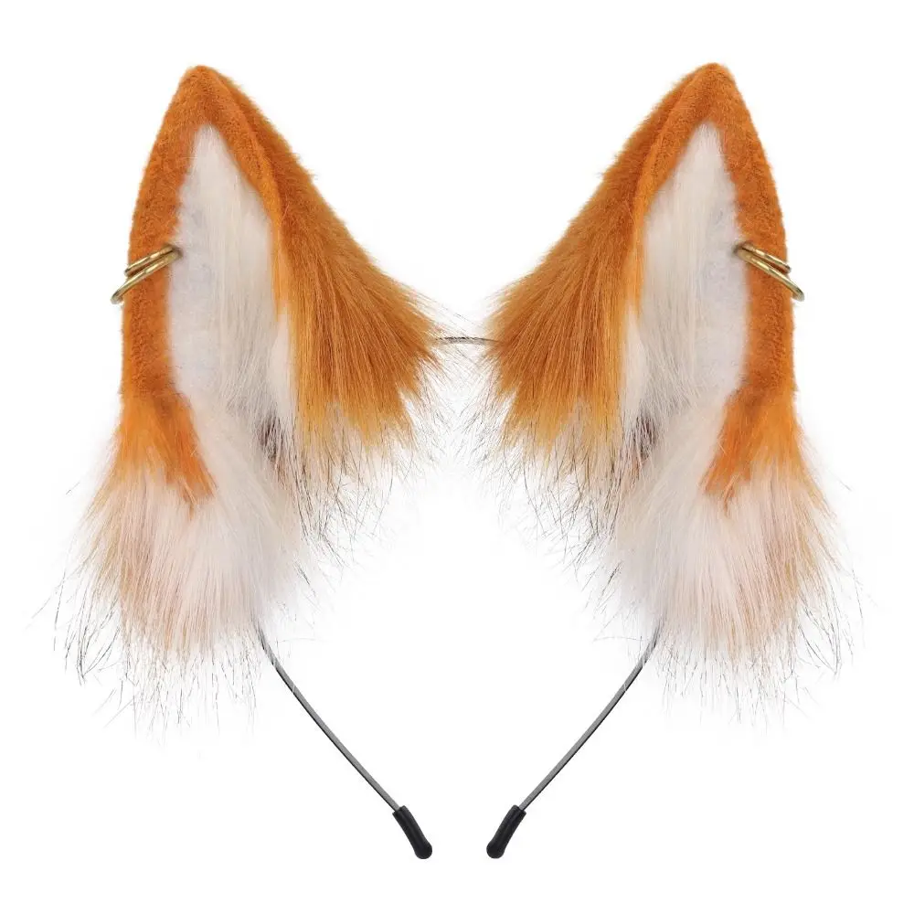 Practical Animal Cat Ears Headband Furry Artificial Gothic Headband Reusable Hair Accessories Lolita Ears Headwear Adults