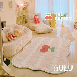 Cute Style Carpets for Living Room Cartoon Bedroom Decor Bedside Carpet Home Plush Rugs Fluffy Soft Lounge Rug Pink Floor Mat