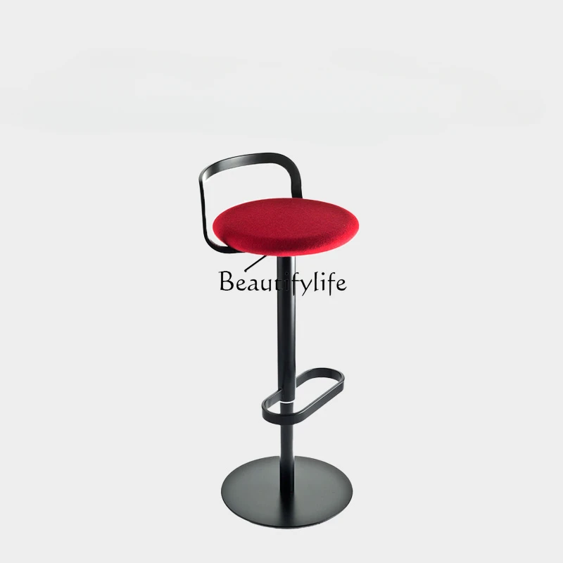 

Adjustable Nordic Bar Chair Round Simple Beauty Counter Designer Luxury Bar Stools Nordic Kitchen Swivel Banqueta Home Furniture