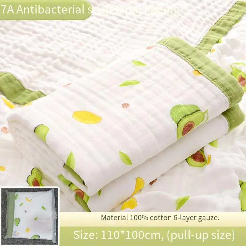 新生児-6-層綿ガーゼ-110-×-110-センチメートルベビーバスタオルベビーブランケットスローブランケット幼児おくるみ子供バスタオル