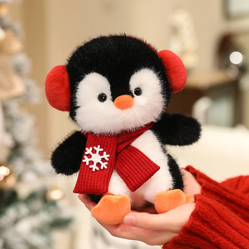 20/28Cm Winter Serie Knuffel Sneeuwpop Pinguïn Pluche Pop Zachte Knuffel Pop Feestelijke Sfeer Decor Kid gift