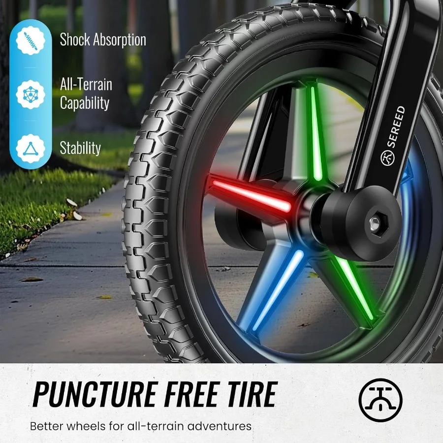 دراجة توازن للأطفال بعمر سنتين بدون دواسة ألعاب دراجة لعمر 2-5 سنوات تعديل خالي من الأدوات لوحة مخصصة مع ملصقات هدية #6