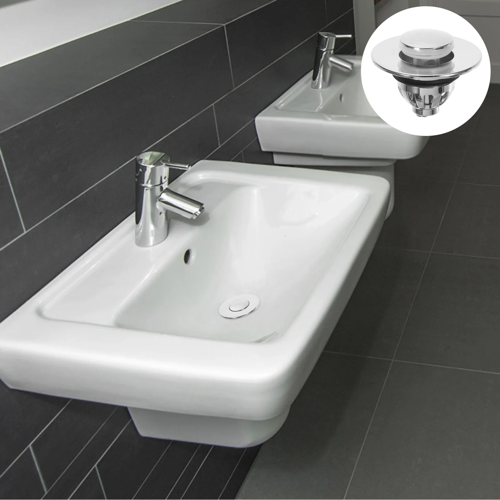 

Bathtub Stopper Sink Drain Plug Hair Catcher Anti-Clogging Bathroom Basin Strainer Durable Tub Drain Solution