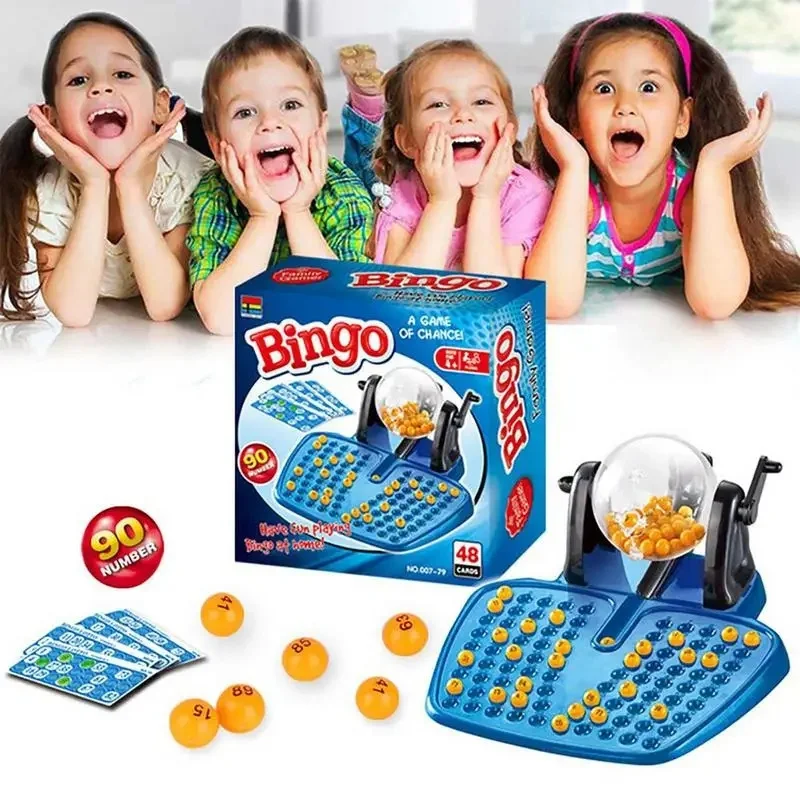 Classic Bingo Table Game Toy Rotary Cage Lottery Machine Set Family Reward Competition Party Simulation Lottery Board Games Toys