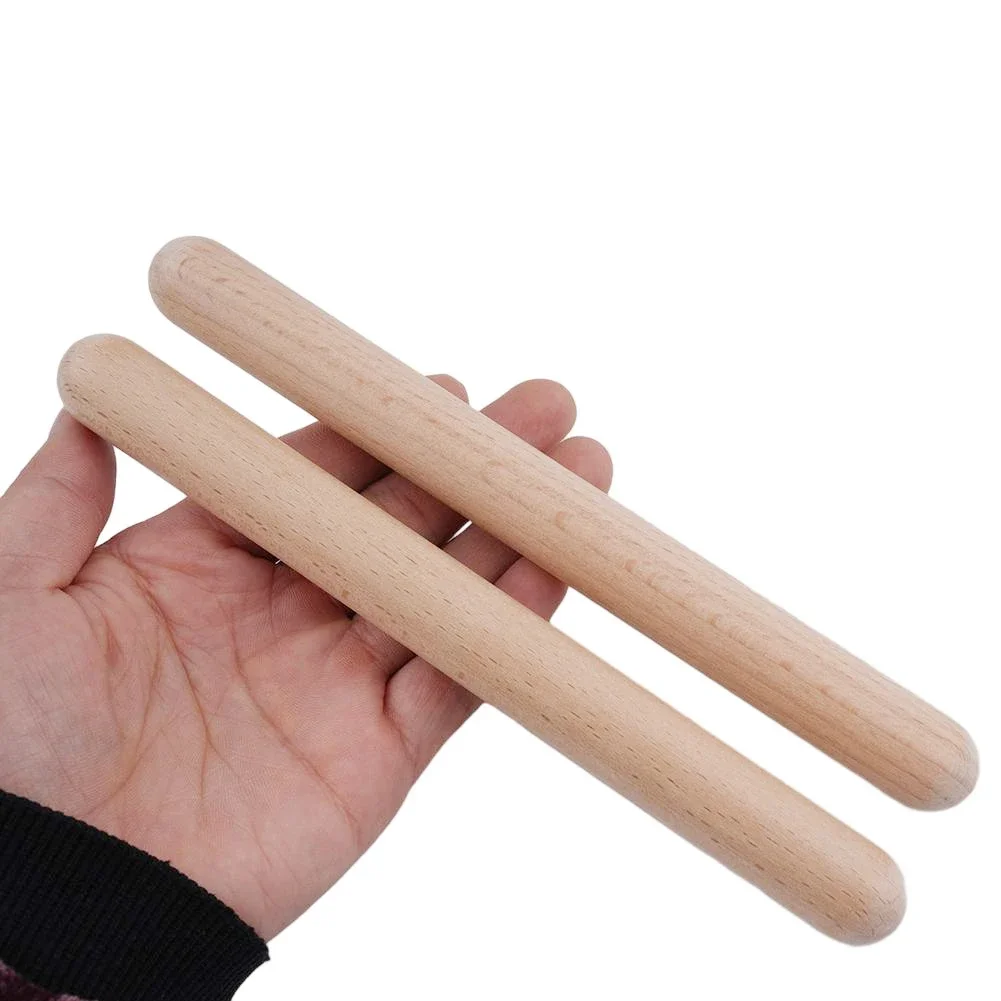 Palos de tambor de madera de alta calidad, palos de tambor de madera Natural, percusión Natural, palos de ritmo de madera, 1 par