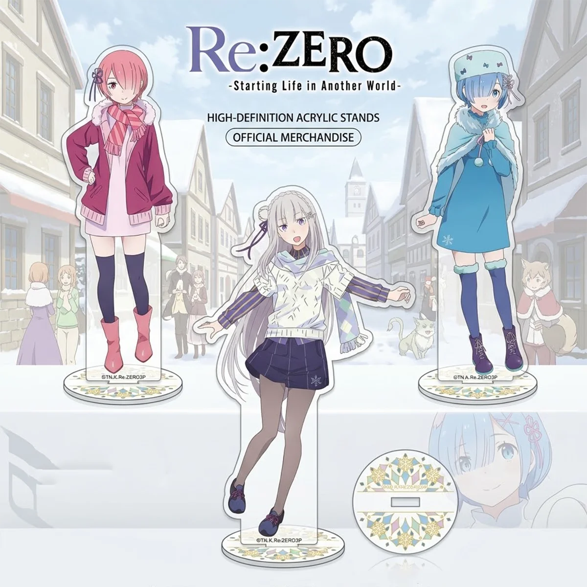 Anime Re:ZERO -Starting Life in Another World 15cm Acrylic Standee Set, Halloween Gift, RM RA, otaku desk collectible Keychain