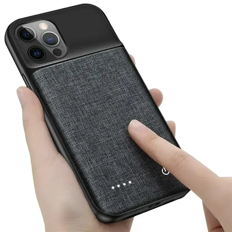 10000mAh Battery Charger Case For iPhone 11 12 13 14 15 Pro Max XR XS Max Portable Power Bank Charging Cover Back Clip Battery