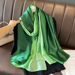 2024 New Spring and Summer Women's Fashion Gradient Color Elegant Sunscreen Scarf Beach Towel High-Grade Versatile