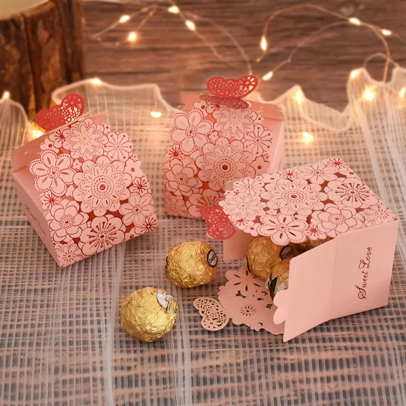 10-Piece Butterfly Candy Boxes - Wedding Chocolate Gift Packaging, Birthday Party & Baby Shower Decorations