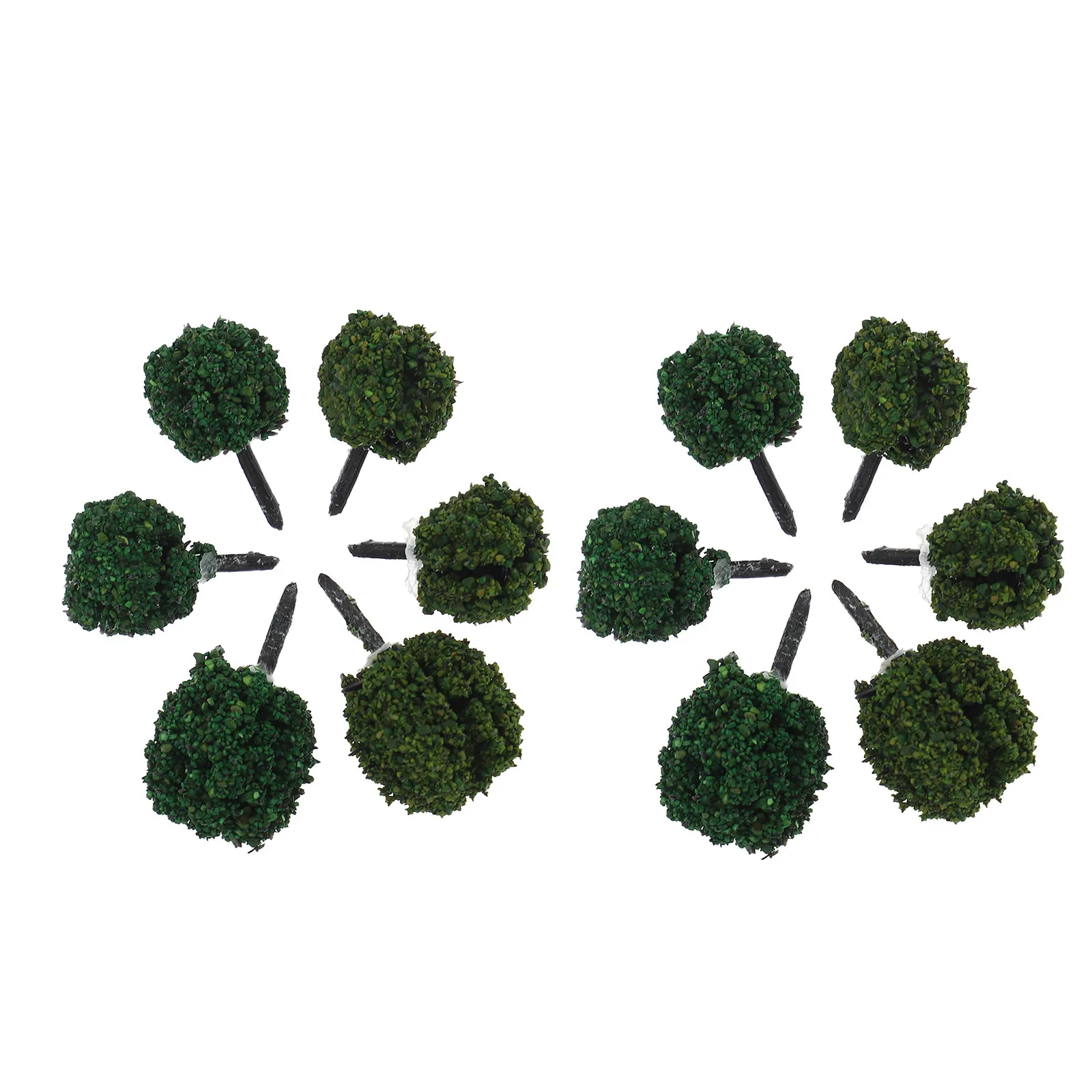 

1 Box Artificial Miniature Shrub Models Durable Plastic Micro Landscaping Mini Tree Ornament Fairy Garden Adornment