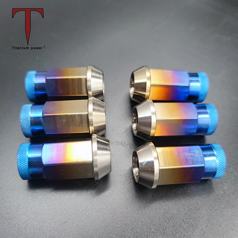 The Factory Custom GR2 Titanium wheel bolts M12x1.5 Lug Nuts Color Nuts
