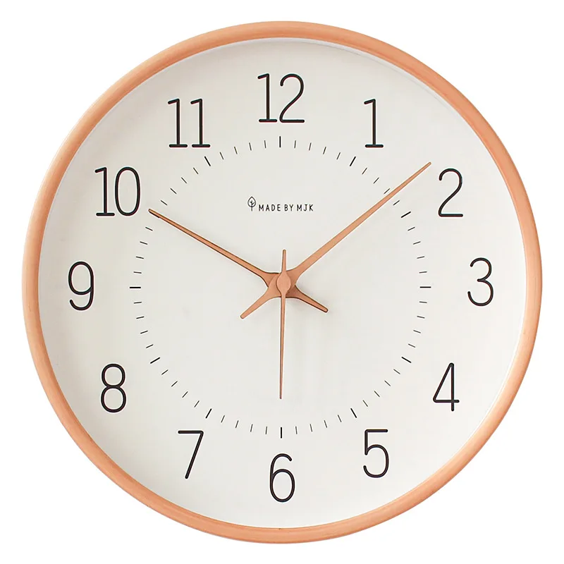 Modern Living Room Wooden Wall Clock Bedroom Home Wall Decoration Items Clock Silent Quartz Clocks 10inch 12inch