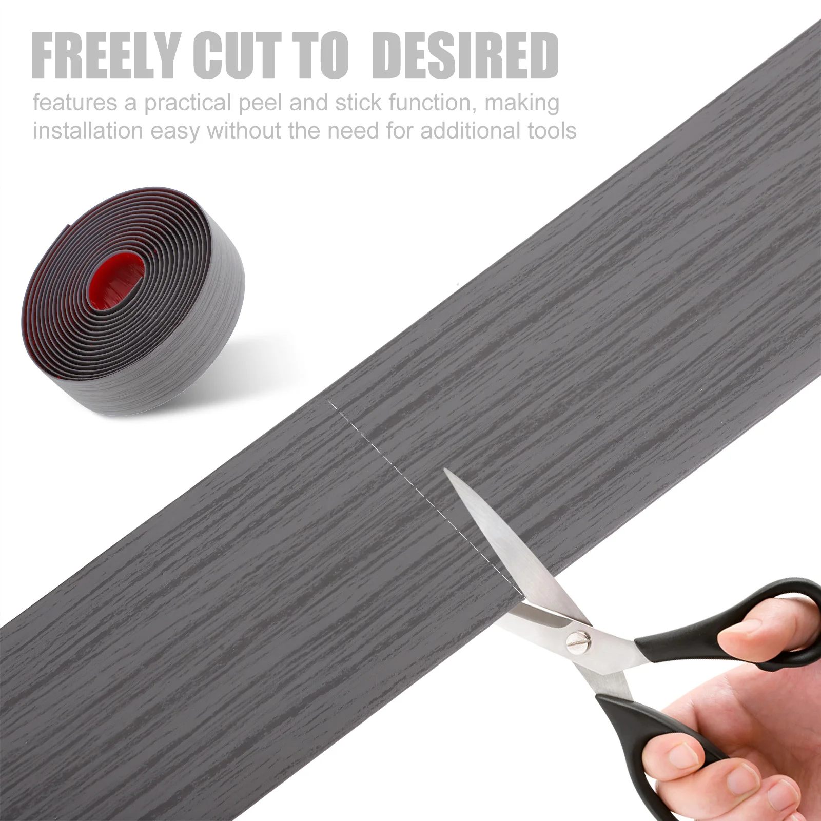 شريط انتقال أرضي ذاتي اللصق، عصا تقشير، عتبة المدخل بطول 5 أمتار، شريط زخرفي مرن غير متساو