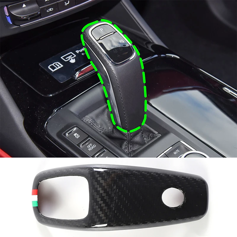 For Maserati Ghibli Levante Quattroporte 2019-2023 real carbon fiber car gear head front cover sticker car interior accessories