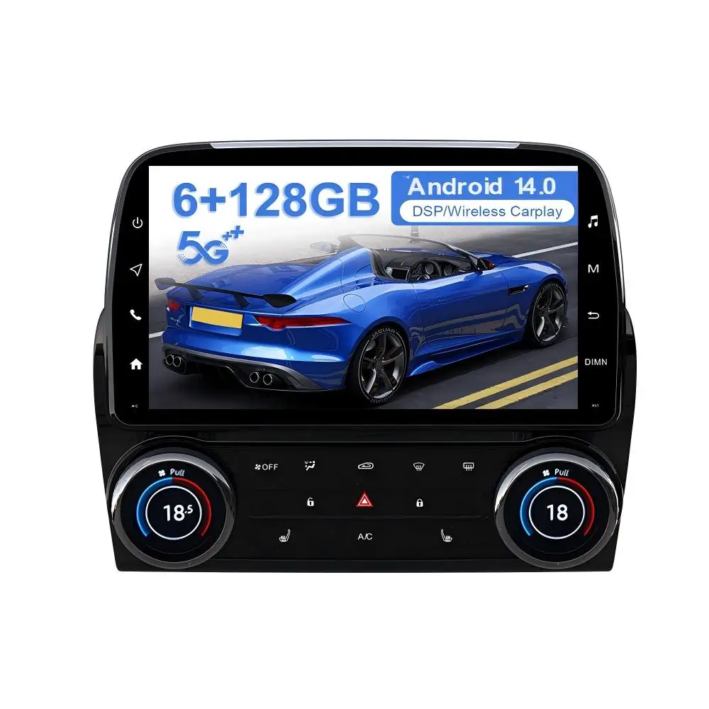 

8-дюймовый мультимедийный проигрыватель с сенсорным экраном, Android 14, 8+128 ГБ, для Chevrolet Camaro 2010-2015, GPS-навигация, CarPlay, стереосистема, головное устройство