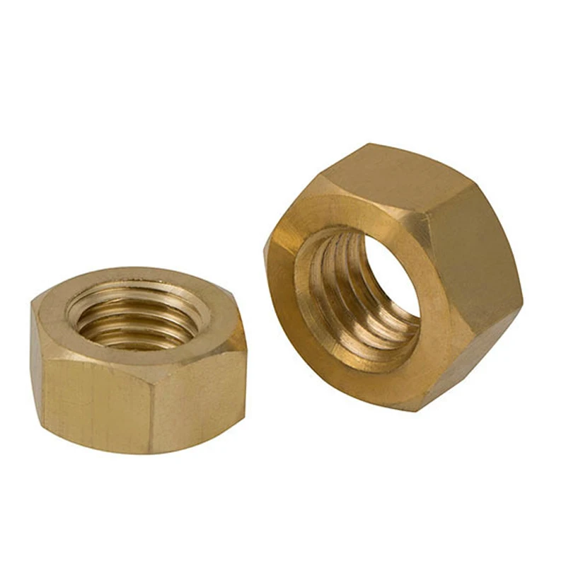 Solid Brass Hexagon Nuts for M2 M2.5 M3.5 M4 M5 M6 M8 M10 M12 M14 M16 M18 M20 M22 M24 Bolts Hexagon Nuts Metric Thread