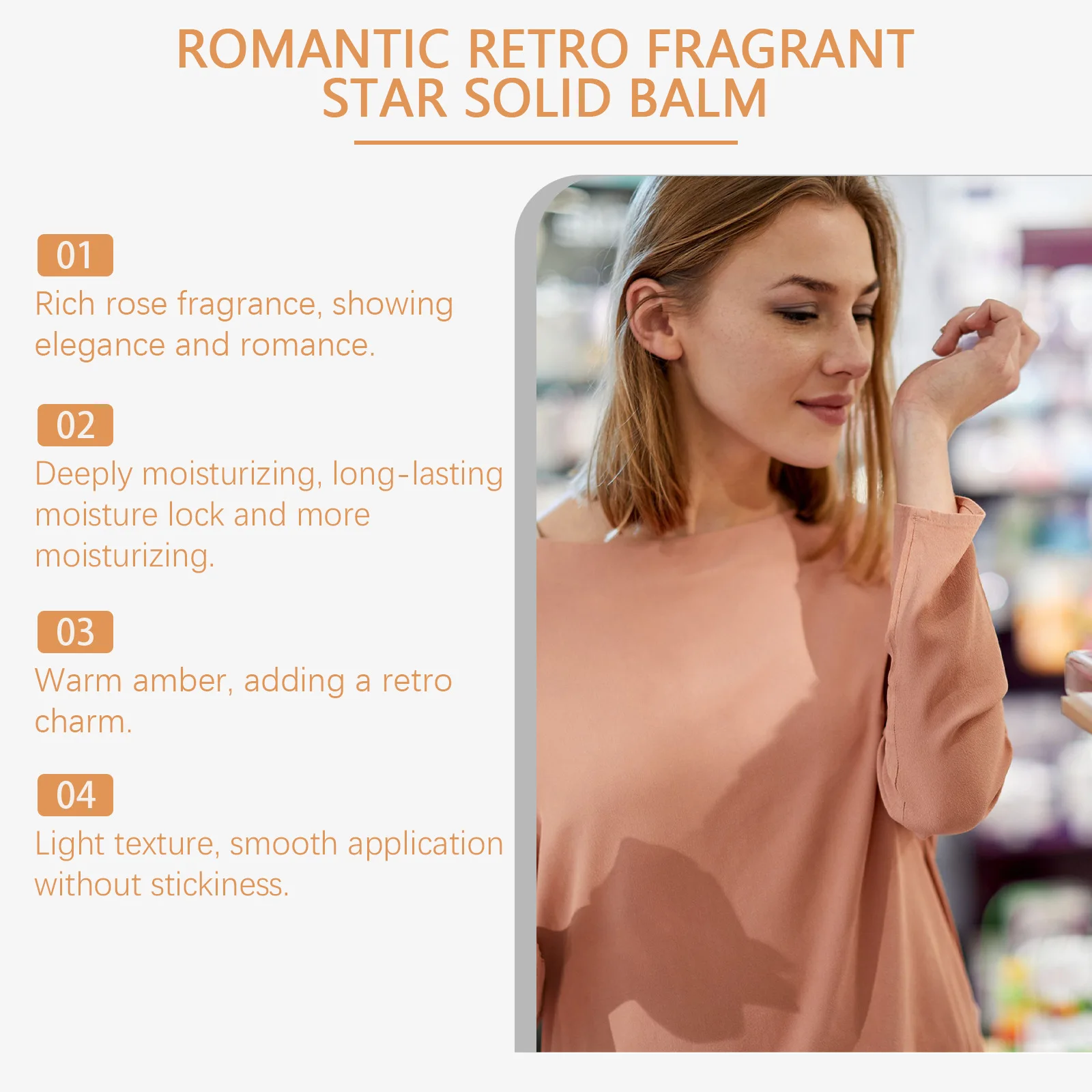 Women Pheromone Rose Fragrance Solid Balm Mild Long Lasting Aroma Deodorant Attact Man Improve Fresh Portable Body Perfume Balms