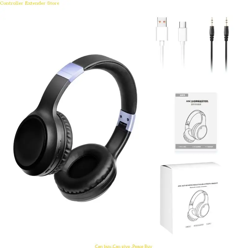 

Bluetooth-compatible Headphone with Microphone Foldable Headsets Over Ear