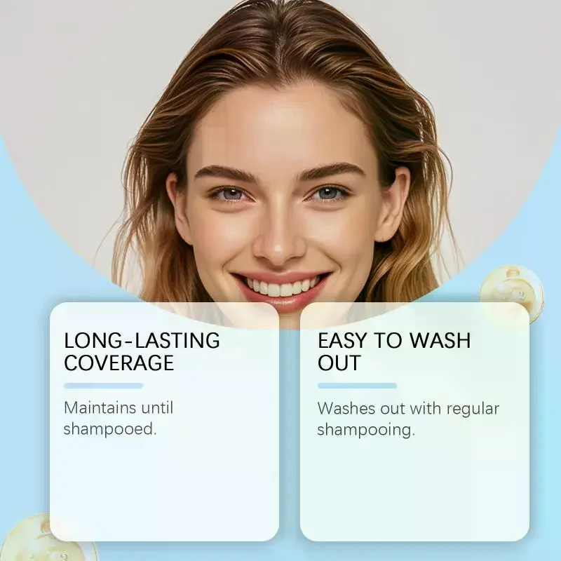 Temporary Hair Coloring Spray One-Time Hair Color Covering White Gray Hair Hairline Dye Lasting Coloring Black Hair Dye Spray