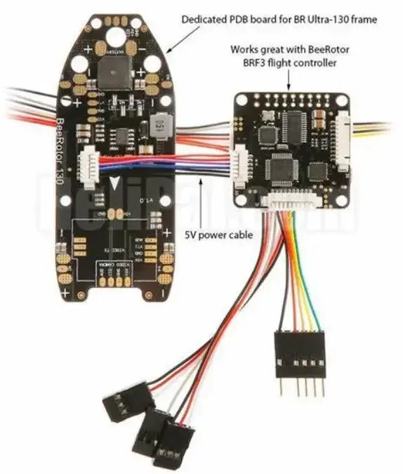 Mini 130 Dedicated PDB board W/Buzzer for BR Ultra-130 frame BeeRotor 130 F3 F4 controller board OSD