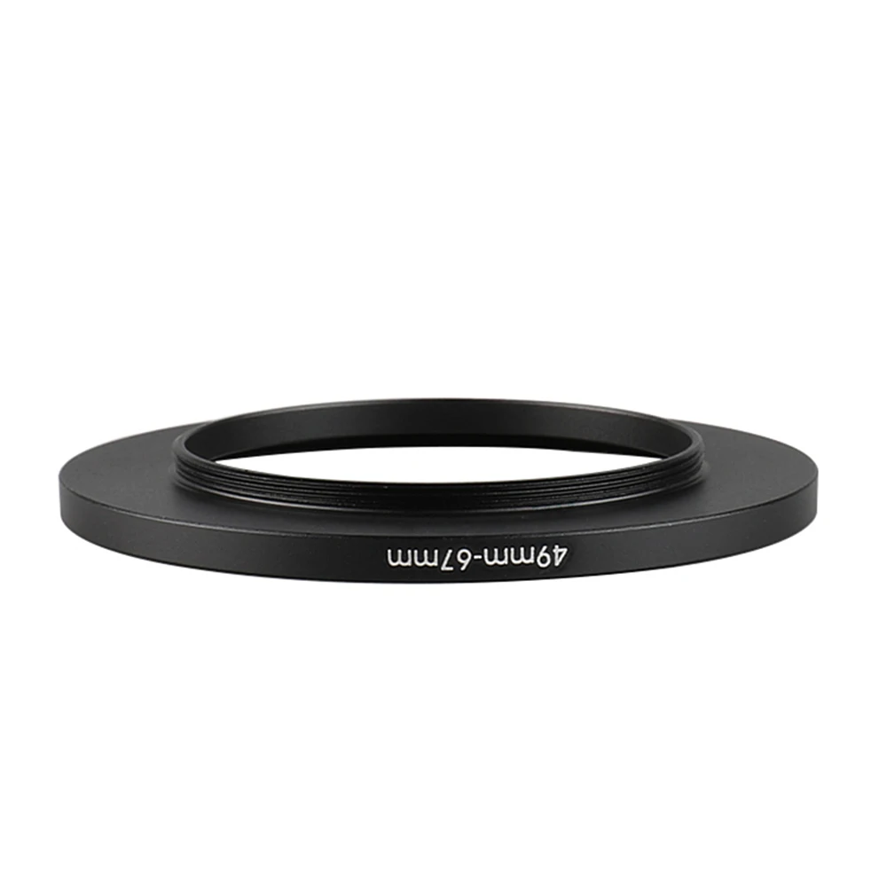 Aluminum Black Step Up Filter Ring 49mm-67mm 49-67 mm 49 to 67 Filter Adapter Lens Adapter for Canon Nikon Sony DSLR Camera Lens