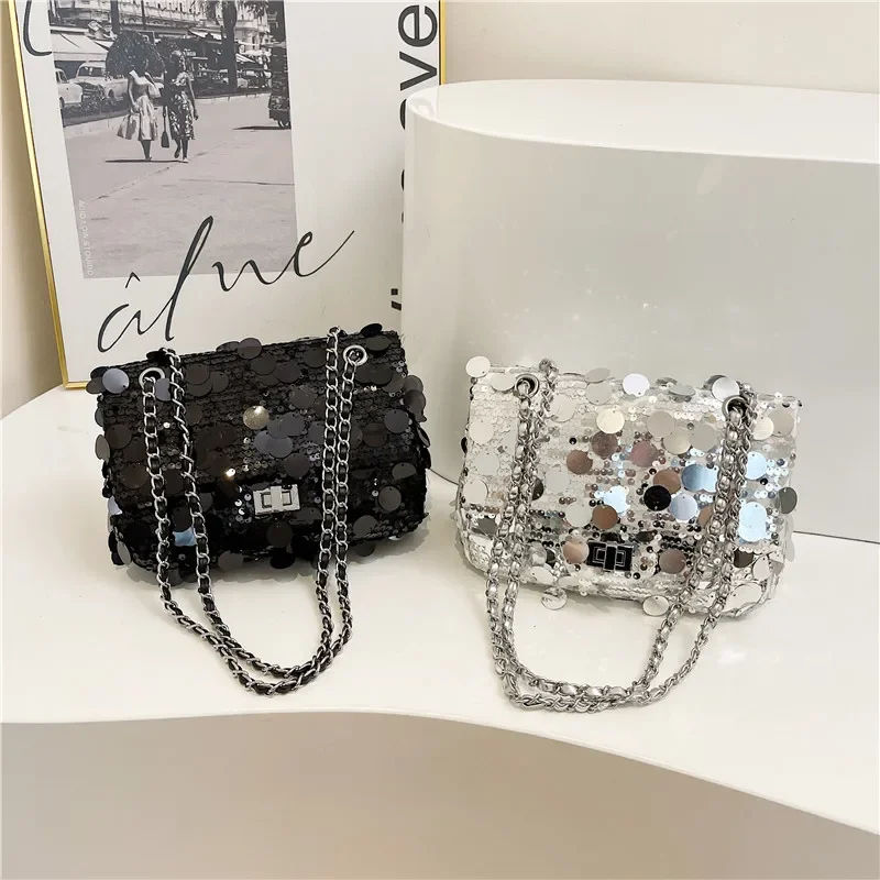 2024 Luxury Brand Shoulder Bags for Women Fashionable Sequin Crossbody Bag Cute Purses and Handbags